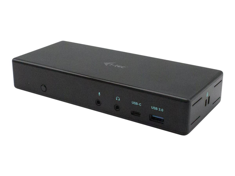 I-tec USB-c quattro display docking station 2x displayport 2x HDMI four monitors 4k gbe 85w pd c31quattrodockpd-null