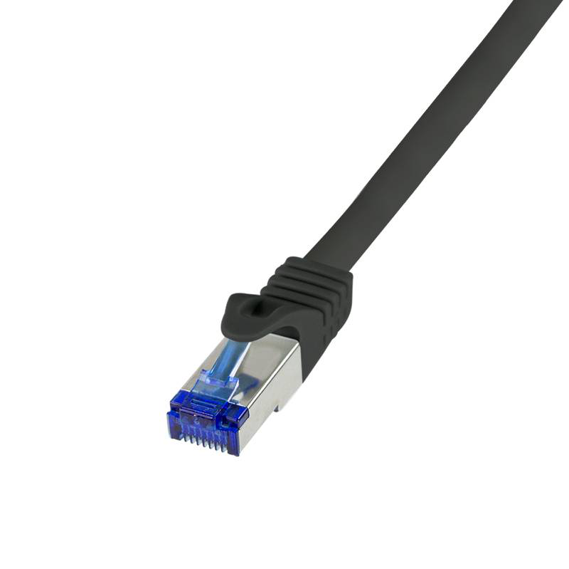 Logilink professional ultraflex / patch cable / rj-45 (m) to rj-45 (m) / 15 m / 6 mm / s/ftp / cat 7 (cable) / cat 6a (connectors) / halogen-free, molded, snagless / black, ral 9011-null