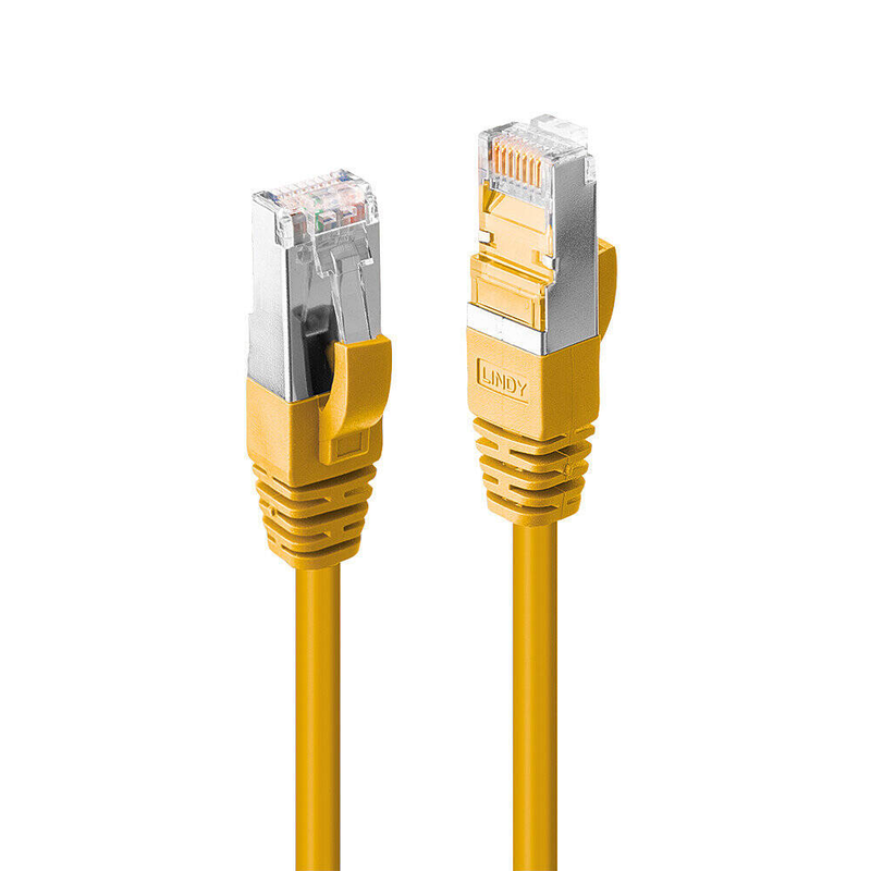 Lindy - patch cable - rj-45 (m) to rj-45 (m) - 3 m - 6.2 mm - s/ftp - cat 6 - halogen-free, snagless - yellow-null