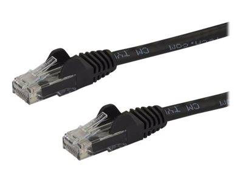 Startech.com 7.5 m cat6 cable / black patch cord / snagless / etl verified / patch cable / rj-45 (m) to rj-45 (m) / 7.5 m / utp / cat 6 / snagless / black-null