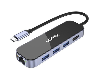 Unitek USB-c hub USB3.0 HDMI/gb/pd100w d1084a, , medium