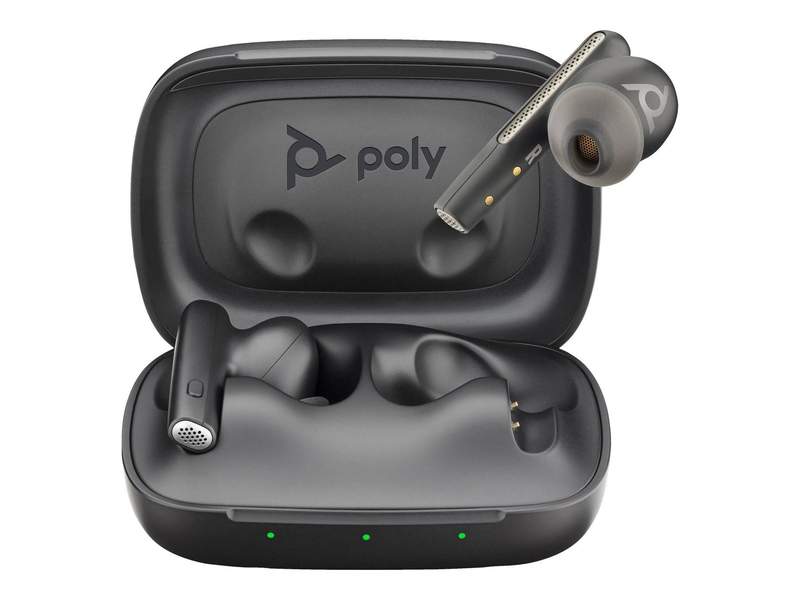 Poly voyager free 60 uc true wireless anc earbuds 7y8h4aa bluetooth 5.3 6 mics USB-c adapter ip54 carbon black-null
