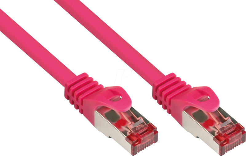 Good connections rns / patch cable / rj-45 (m) to rj-45 (m) / 25 m / sftp, pimf / cat 6 / molded, snagless / magenta, , medium-null