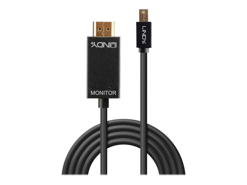 Lindy - video / audio cable - mini displayport (m) to HDMI (m) - 3 m - passive, 4k support, , medium-null