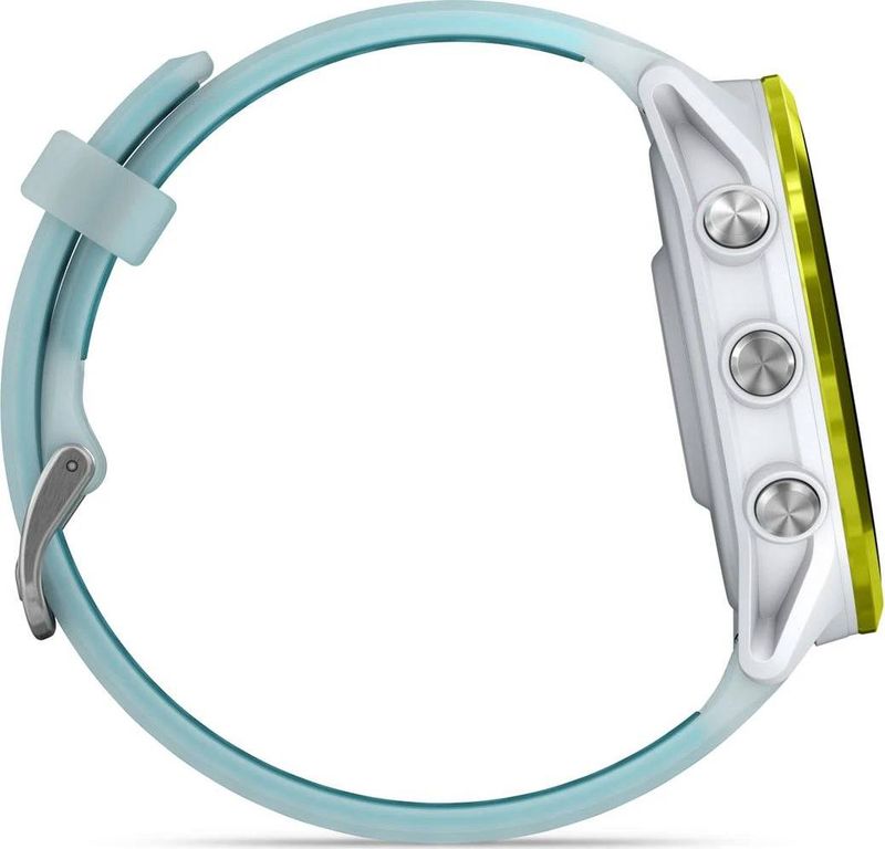 Garmin forerunner 570 GPS running smartwatch | 47mm | amOLED | amp yellow aluminium | translucent whitestone/turquoise band, , medium-null