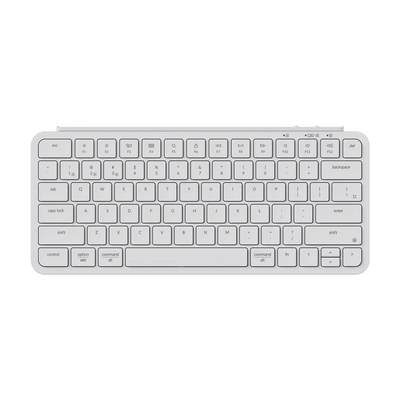 Keychron b1 pro (b1p-k8) ultraslim mini wireless keyboard zmk online customize-ivory white 75% us, White, medium