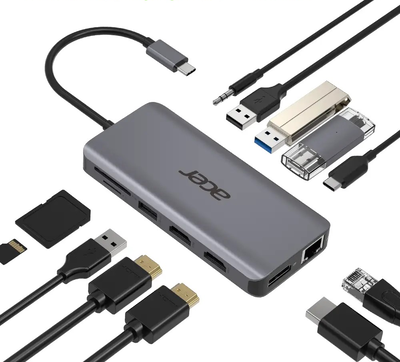 Acer 12 in 1 Type-C docking station silver hp.dscab.009, , medium
