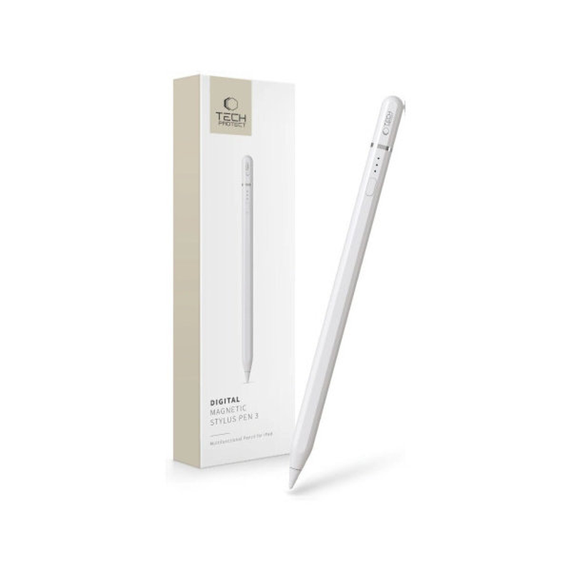 Product image: Tech-protect digital magnetic stylus pen 3 ipad white, , medium-null