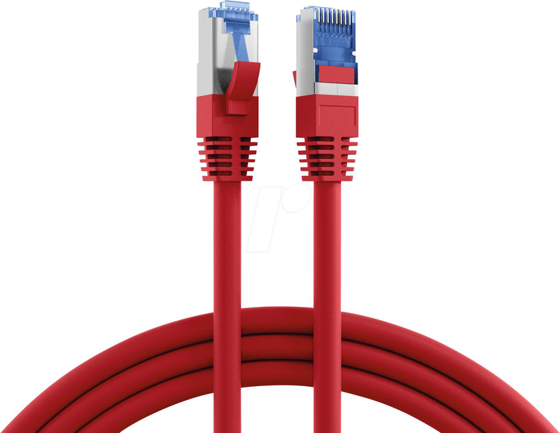 Efb-elektronik - patch cable - rj-45 (m) to rj-45 (m) - 50 cm - sftp - cat 7 (cable) / cat 6a (connectors) - halogen-free, molded - red-null