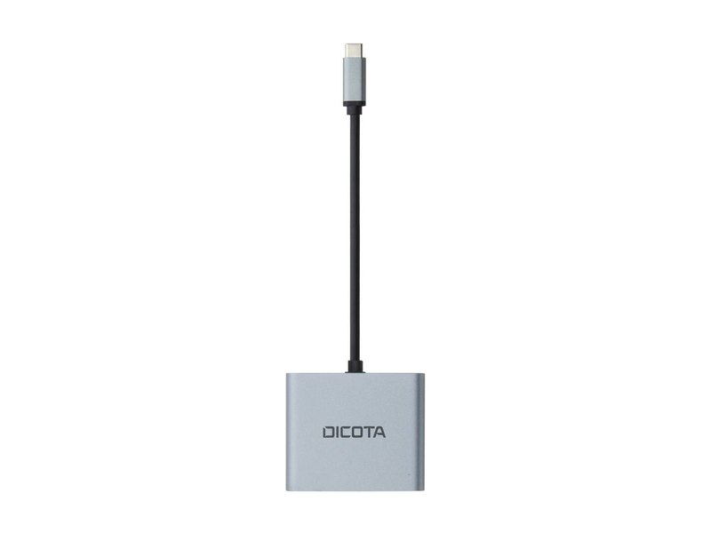 Dicota d32063 USB-c 4-in-1 mini dock dual HDMI 4k USB-a 100w pd silver-null