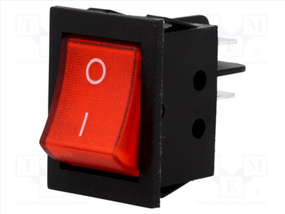 Off-on rocker switch 15a/250vac, , medium