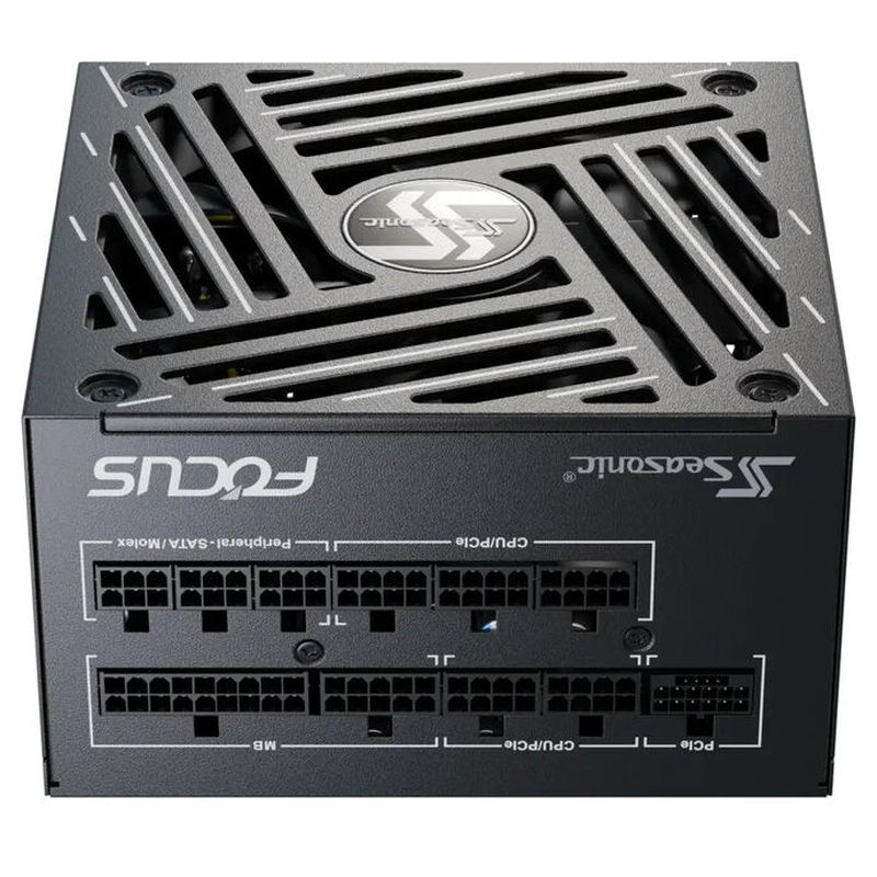 Seasonic focus gx-850 v4 atx 3.1 850w fully modular power supply 80 plus gold cybenetics platinum 12v-2x6 black-null