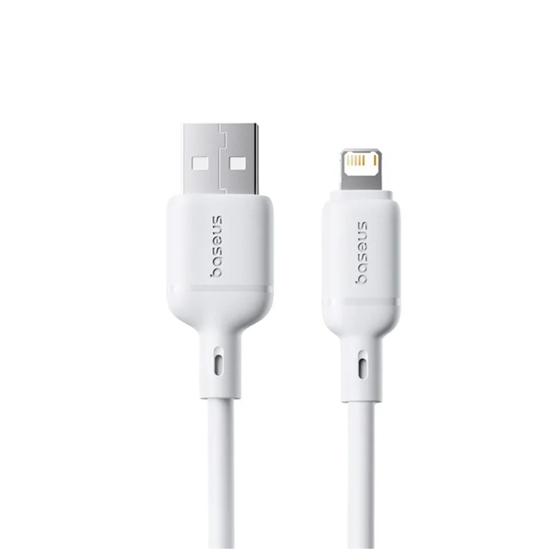 Baseus cable lightning to USB-a silky series 2.0m white, , medium-null