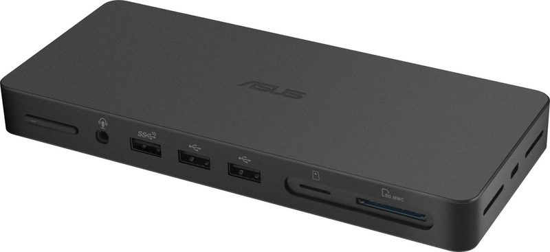 Asus dc500 triple 4k thunderbolt 4 dock 12-in-1 docking station triple 4k60 2x HDMI 2.1 2.5GBe sd reader 96w pd black-null