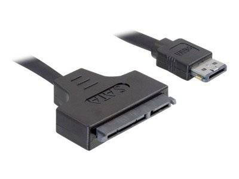 Delock / power over esata cable / 11 pin USB/esata (5/12 v) (m) to sata combo (f) / 50 cm, , medium-null