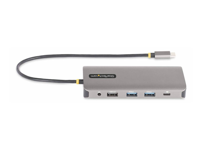 Startech.com 154b-USBc-multiport USB-c triple-monitor multiport adapter 2x displayport HDMI 4k sd 100w pd gbe grey-null