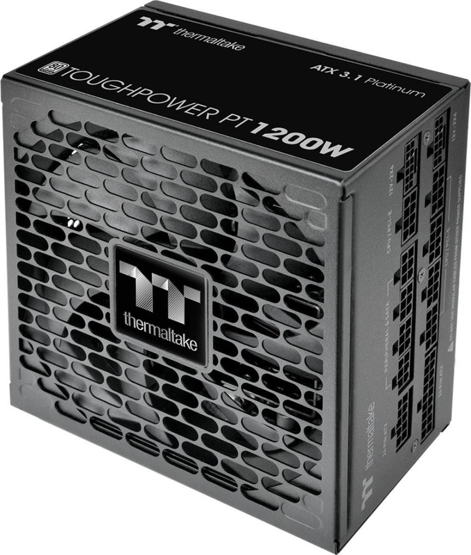 Thermaltake toughpower pt 1200w atx 3.1 psu 80+ platinum fully modular pcie 5.1 dual 12v-2x6 135mm black-null