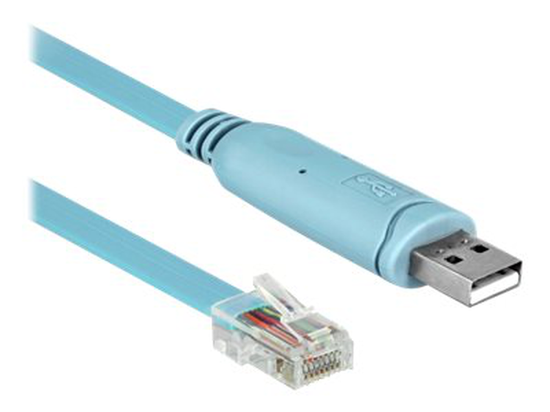 Delock - serial cable - USB (m) to rj-45 (m) - 2 m - eia-232 - blue-null