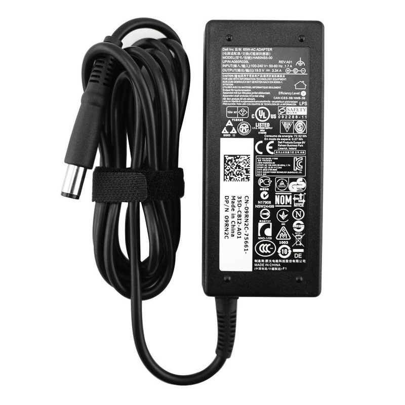 Bti ac-1965138 65w laptop charger for dell inspiron latitude vostro 19v 3.42a uk eu black-null