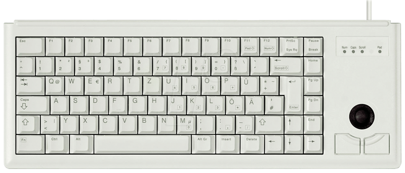Cherry compact-keyboard g84-4400 - keyboard - ps/2 - german - light grey, , medium-null