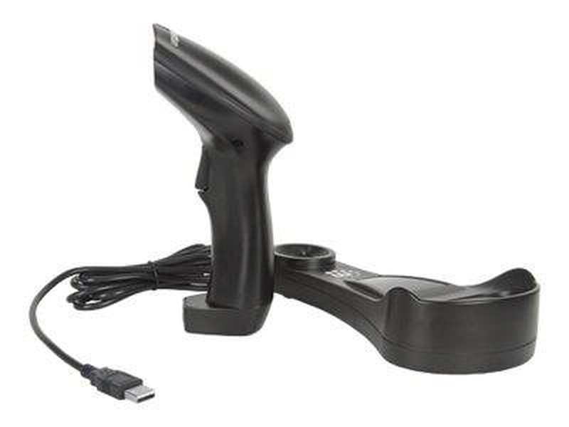 Manhattan 178495 | wireless bluetooth 1d ccd barcode scanner | 80 m range | USB kit + charging dock | black, , medium-null