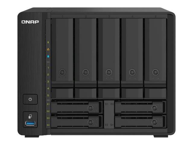 Qnap ts-932px / nas server / 9 bays / sata 6GB/s / raid 0, 1, 5, 6, 10, 50, jbod, 5 hot spare, 6 hot spare, 60, 50 hot spare, 10 hot spare, 1 hot spare, 60 hot spare / ram 4GB / gigabit ethernet / 2.5 gigabit ethernet / 10 gigabit ethernet / iscsi suppor, , medium-null