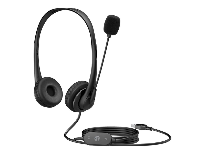 Hp g2 / headset / on-ear / wired / USB / shadow black / for hp 245 g9, 256 g8, 25x g9; elitebook 1040 g9, 64x g9, 65x g9; probook 44x g9, 45x g9, , medium-null