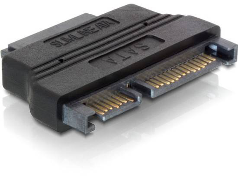 Delock adapter sata 22pin male > slim sata female 13pin / sata adapter / slimline sata (f) to sata combo (m), , medium-null