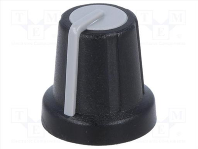 Knob miniature shaft d:6mm &oslash;16x16mm, , medium