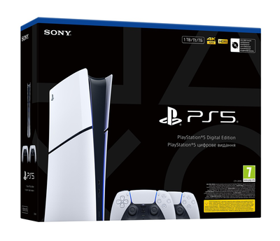 Sony playstation 5 PS5 slim digital edition d chassis 1TB with 2 dualsense controllers, , medium