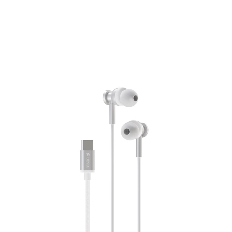 M1 metal wired earphone type c digital - devia, , medium-null
