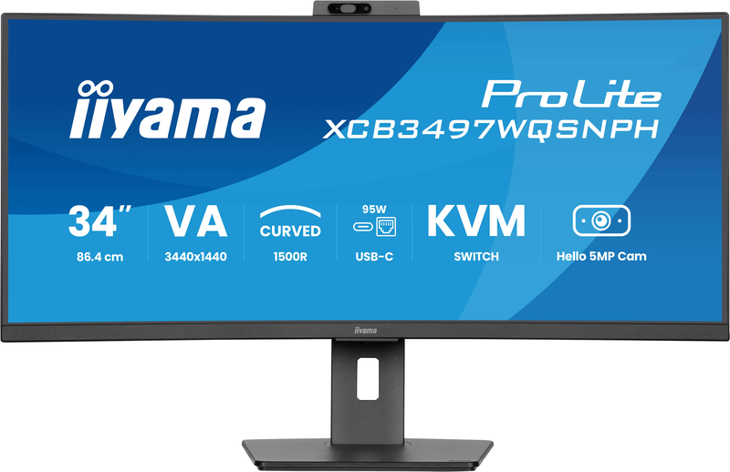 Iiyama prolite xcb3497wqsnph-b1 34" monitor va curved 120hz uwqhd 3440x1440-null