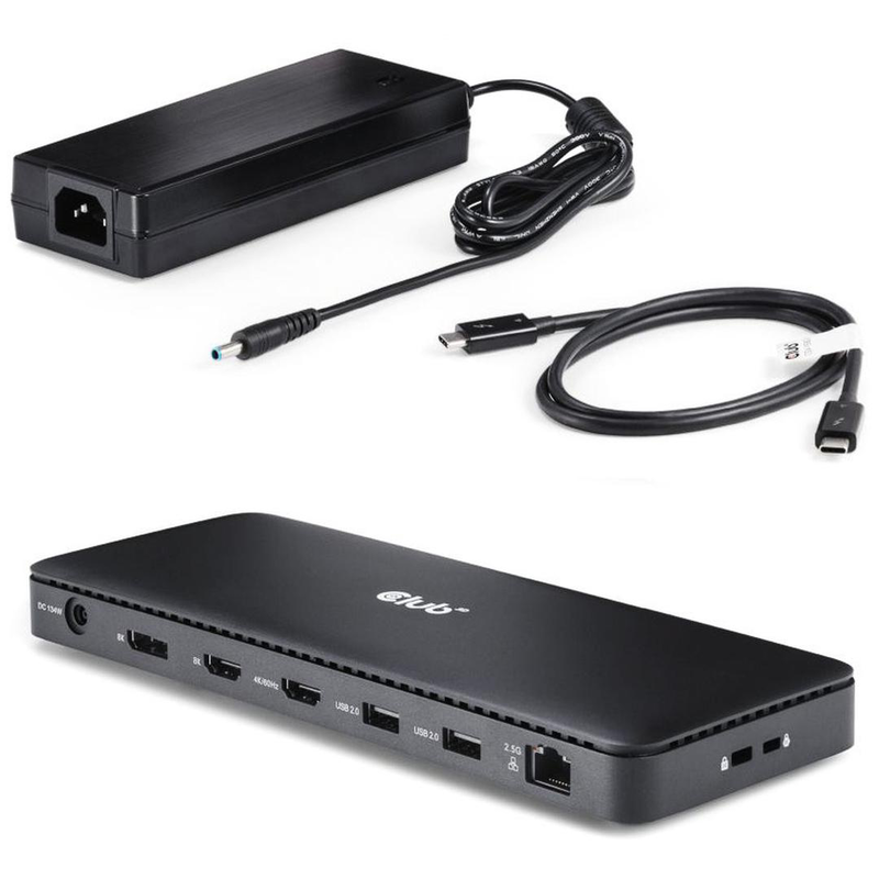 Club 3d csv-1582 thunderbolt 4 certified 12-in-1 docking station triple 4k dual HDMI displayport 2.5GBe 100w pd-null