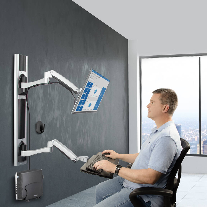 Startech.com wall mount workstation | black | 88 cm x 54.8 cm x 15.6 cm, , medium-null