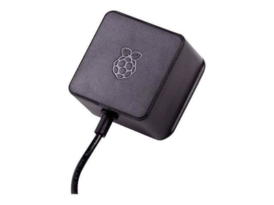 Raspberry pi official 15.3w USB-c power supply eu plug black for pi 4 model b, Black, medium