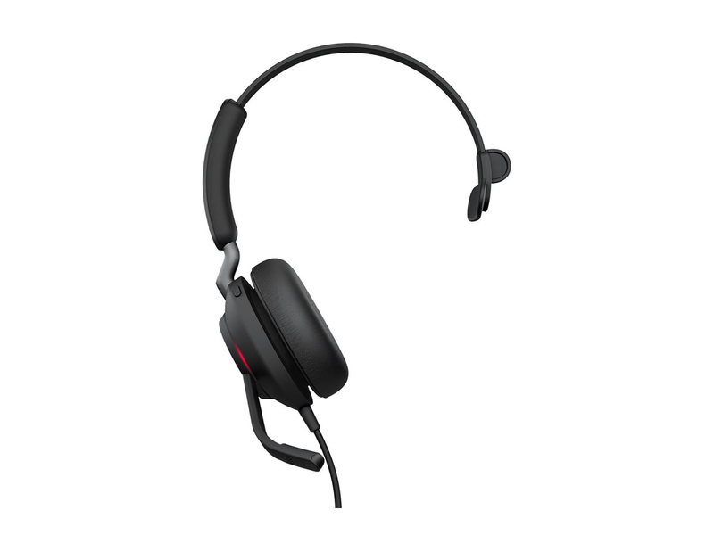 Jabra evolve2 40 se uc mono wired headset USB-c extended cord noise isolating black-null