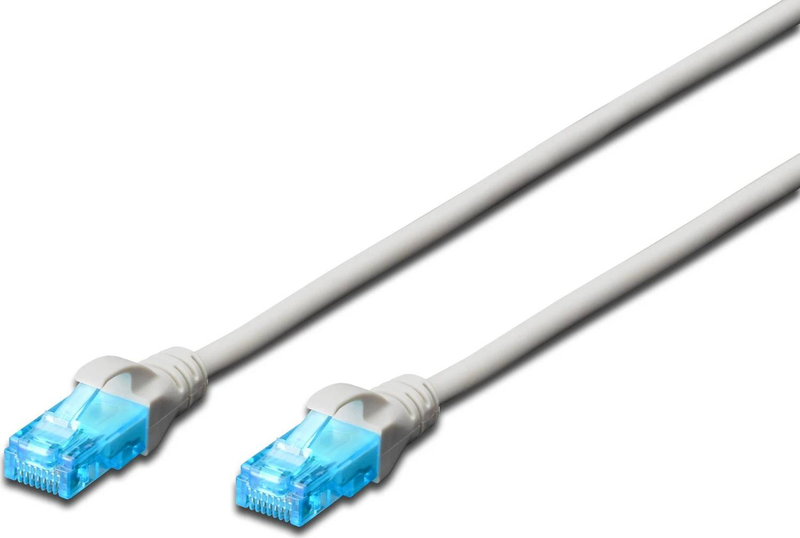 Digitus premium cat 5e u/utp patch cable 1 m grey | rj-45 | booted-null