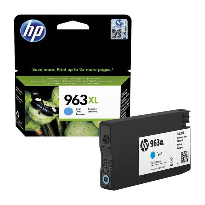 Hp original 963xl cyan ink cartridge, , medium-null