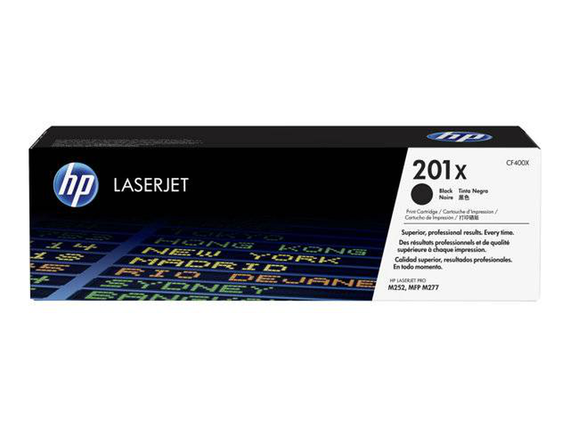 Hp cf400x 201x black toner for color laserjet pro m252 m274 m277 2800 pages, , medium-null