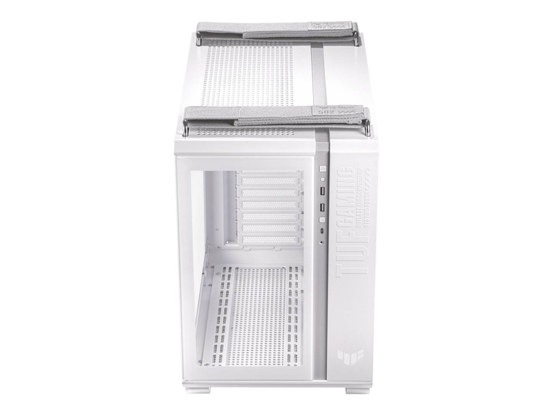 Asus tuf gaming gt502 plus dual-chamber atx mid tower pc case tempered glass 360mm radiator USB-c 20GBps argb hub white-null