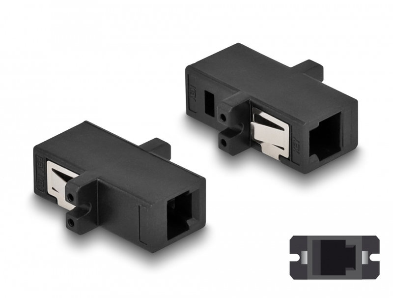 Delock - network coupler - mt-rj (f) to mt-rj (f) - fibre optic - black-null
