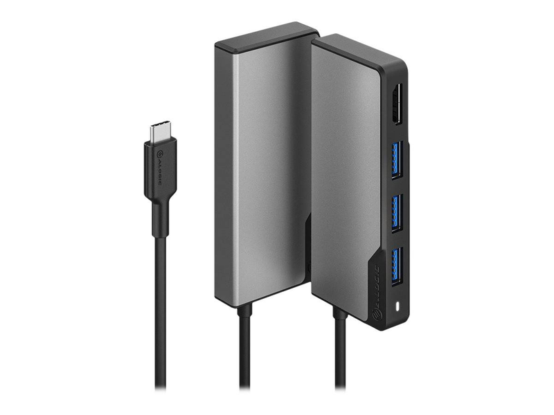 Alogic fusion core 5-in-1 USB-c hub v2 HDMI 4k 3x USB-a 100w pd space grey ucfuhdv2-sgr-null