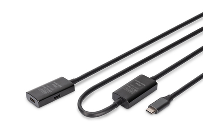 Digitus active USB 3.2 Gen1 5G extension cable, USB-c - USB-c, 10m - extension cable - 10 m, , medium-null