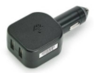 Zebra / car power adapter / 2.5 a / 2 output connectors (USB) / for zebra tc25 rugged smartphone, tc52ax, tc52x, tc56, tc57, , medium