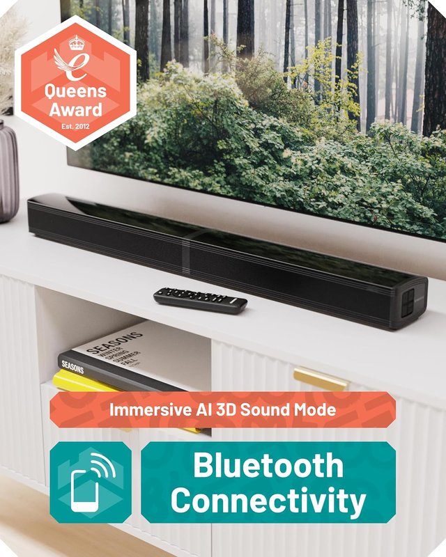 Majority soundbar sb80 split 2in1 bar/speakers 120w bt,HDMI,USB (oakcastle), , medium-null