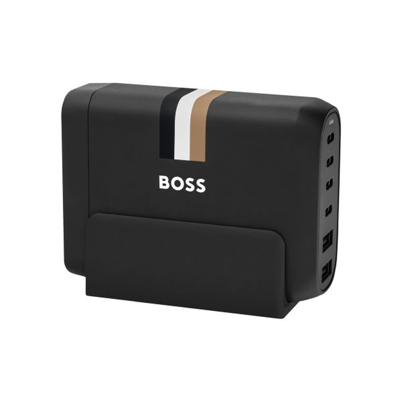Hugo Boss multi plug USB iconic black, , medium-null