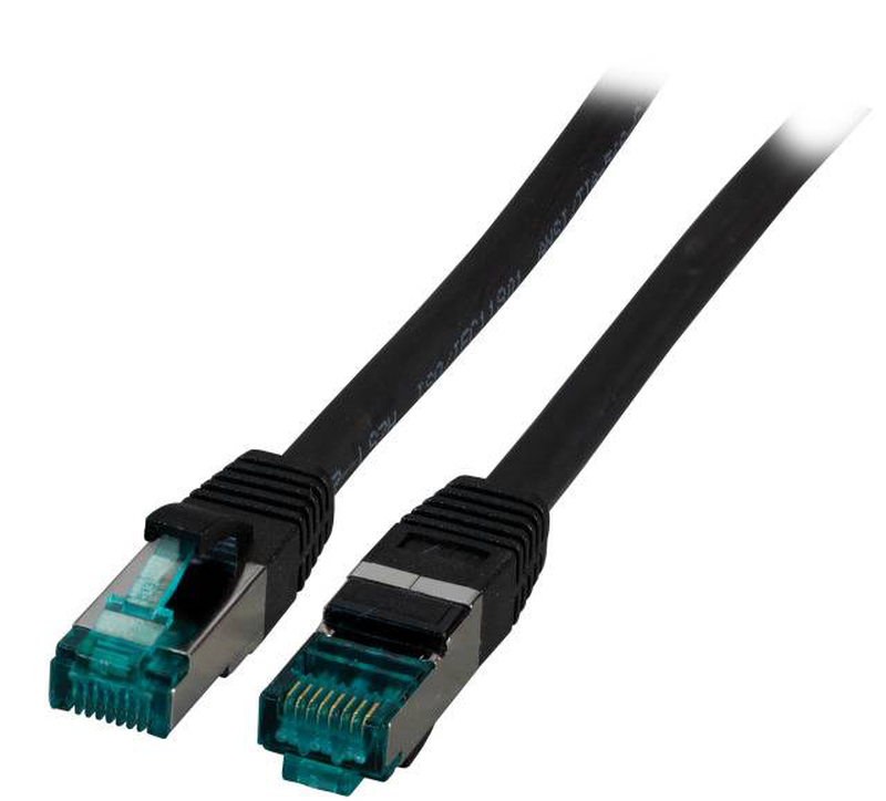 Efb-elektronik / patch cable / rj-45 (m) to rj-45 (m) / 1.5 m / 6 mm / s/ftp / cat 6a / halogen-free, molded, snagless, silicone-free / black-null