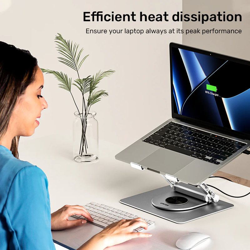 Unitek laptop stand with USB hub 4k30hz HDMI + fe lan + pd100w d1109b, , medium-null