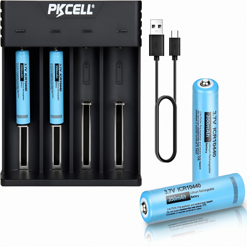 Pkcell USB φορτιστής 4 μπαταριών li-ion μεγέθους 18650/16340, , medium image number null