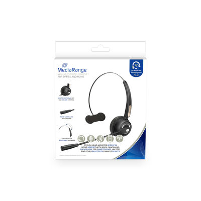 Mediarange wireless mono headset with microphone, 180mAh battery, , medium